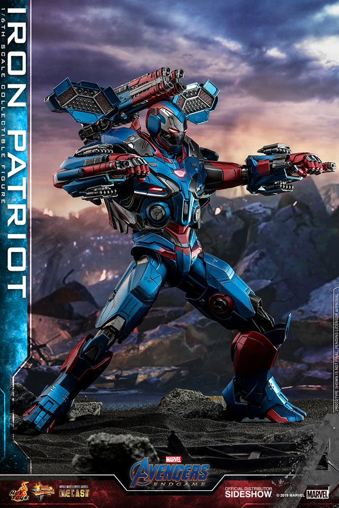 Hot Toys Avengers: Endgame Movie Masterpiece Series Diecast Action Figure 1/6 Iron Patriot, Infinity Collectables