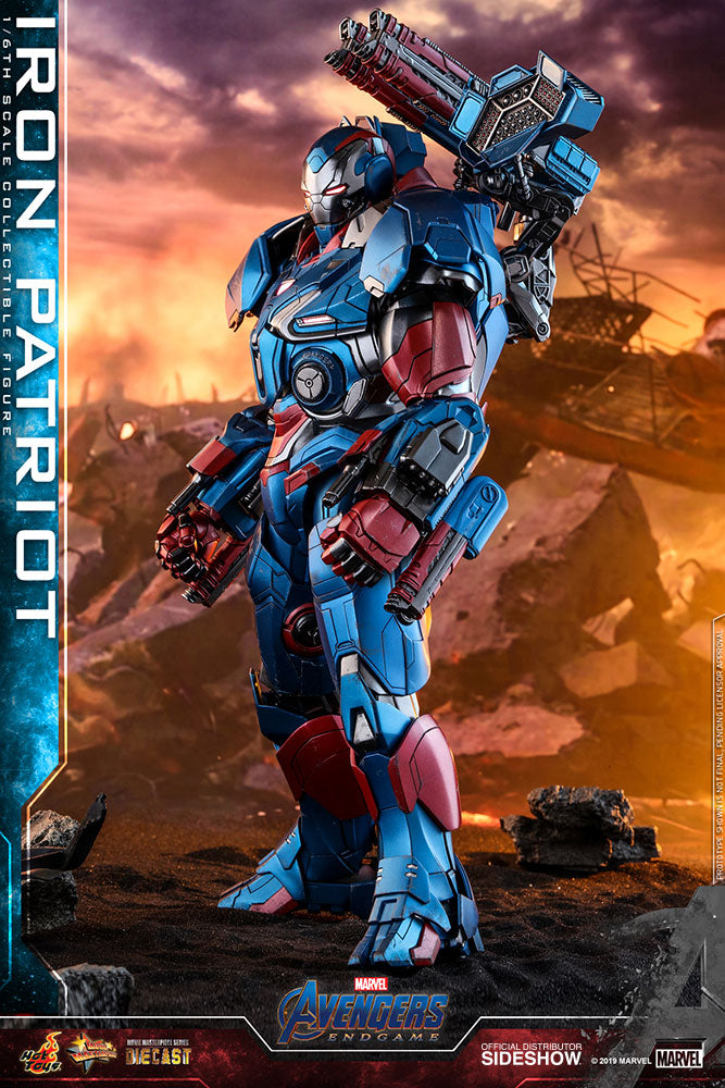 Hot Toys Avengers: Endgame Movie Masterpiece Series Diecast Action Figure 1/6 Iron Patriot, Infinity Collectables
