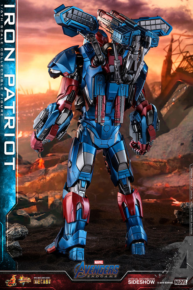 Hot Toys Avengers: Endgame Movie Masterpiece Series Diecast Action Figure 1/6 Iron Patriot, Infinity Collectables