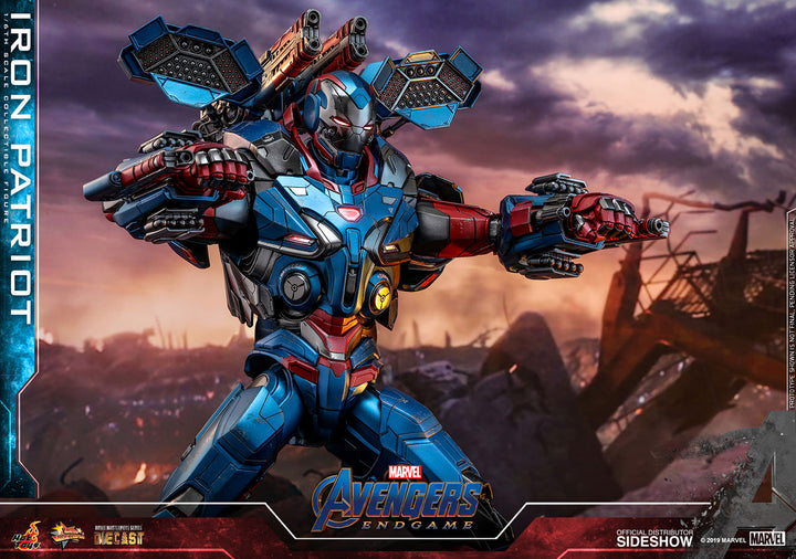 Hot Toys Avengers: Endgame Movie Masterpiece Series Diecast Action Figure 1/6 Iron Patriot, Infinity Collectables