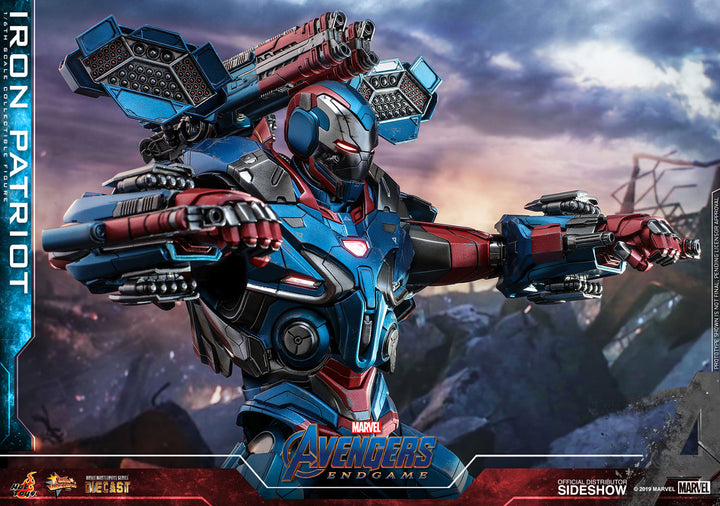 Hot Toys Avengers: Endgame Movie Masterpiece Series Diecast Action Figure 1/6 Iron Patriot, Infinity Collectables