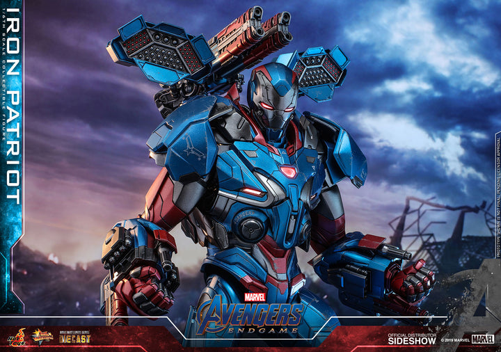 Hot Toys Avengers: Endgame Movie Masterpiece Series Diecast Action Figure 1/6 Iron Patriot, Infinity Collectables