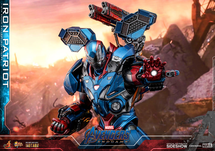 Hot Toys Avengers: Endgame Movie Masterpiece Series Diecast Action Figure 1/6 Iron Patriot, Infinity Collectables
