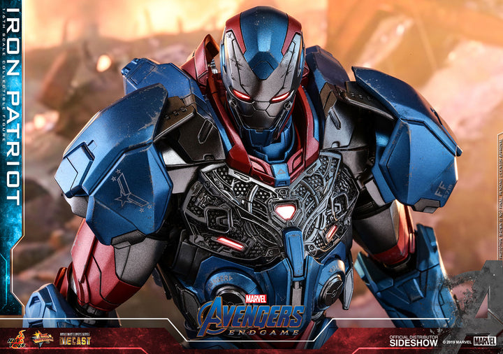 Hot Toys Avengers: Endgame Movie Masterpiece Series Diecast Action Figure 1/6 Iron Patriot, Infinity Collectables