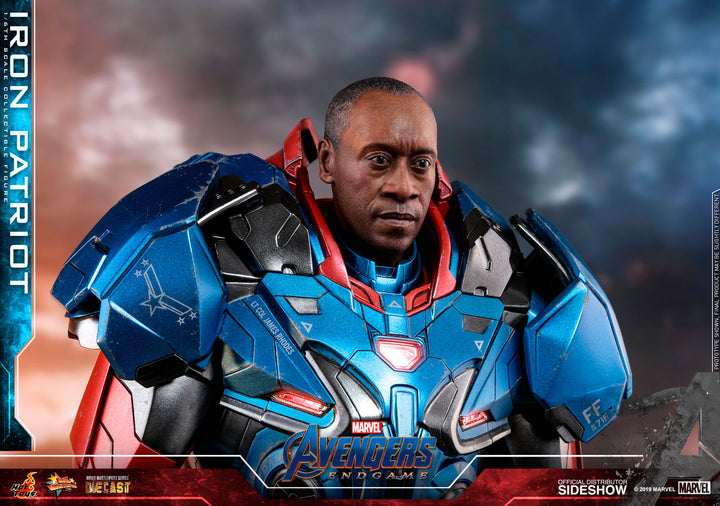 Hot Toys Avengers: Endgame Movie Masterpiece Series Diecast Action Figure 1/6 Iron Patriot, Infinity Collectables