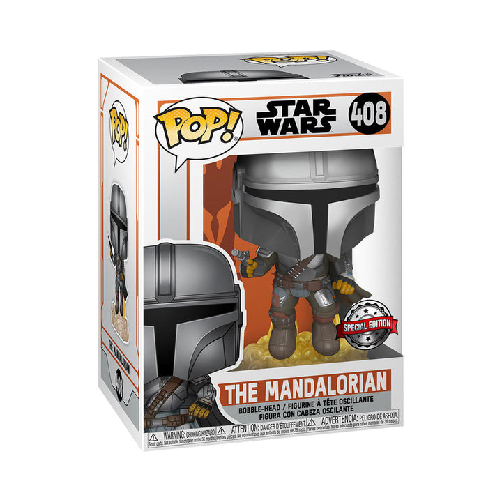 The Mandalorian Flying with Blaster Funko Pop! Vinyl Figure