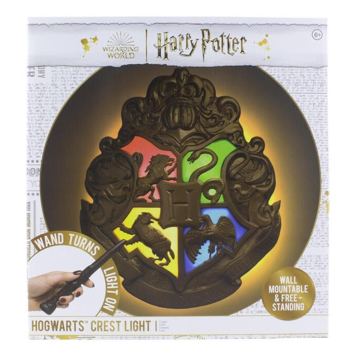 Official Harry Potter Hogwarts Crest Light with Wand Remote Control