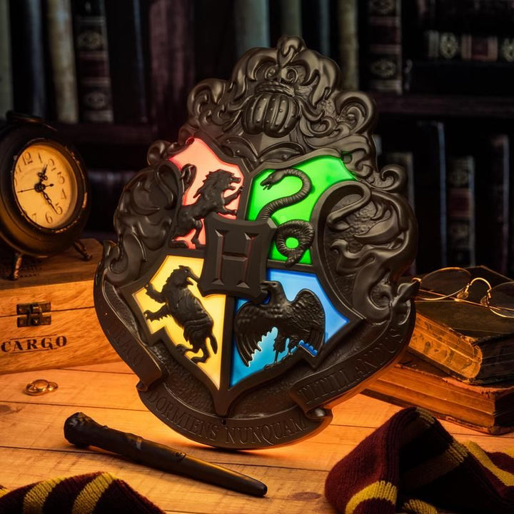 Official Harry Potter Hogwarts Crest Light with Wand Remote Control
