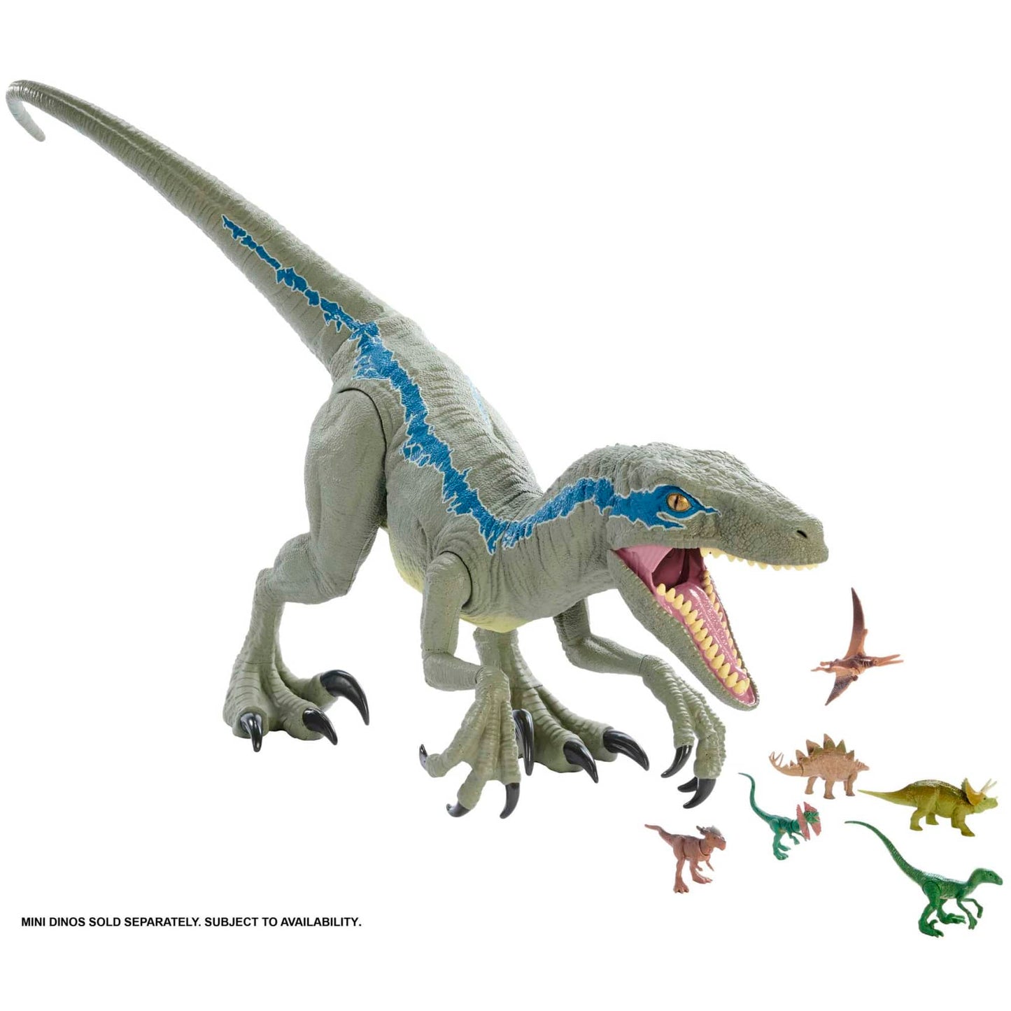 Jurassic World Large Dinosaur Figure Super Colossal Velociraptor Blue