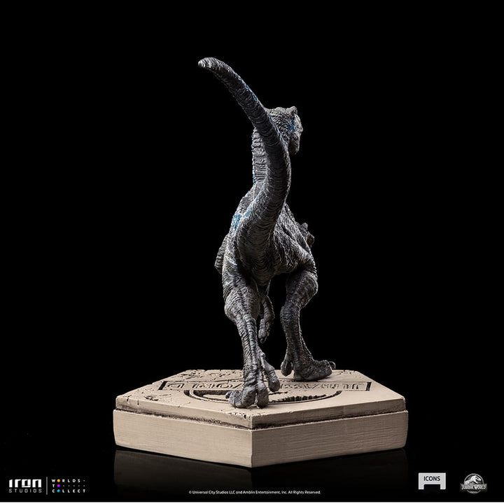 Iron Studios Jurassic World Icons Statue - Velociraptor Blue