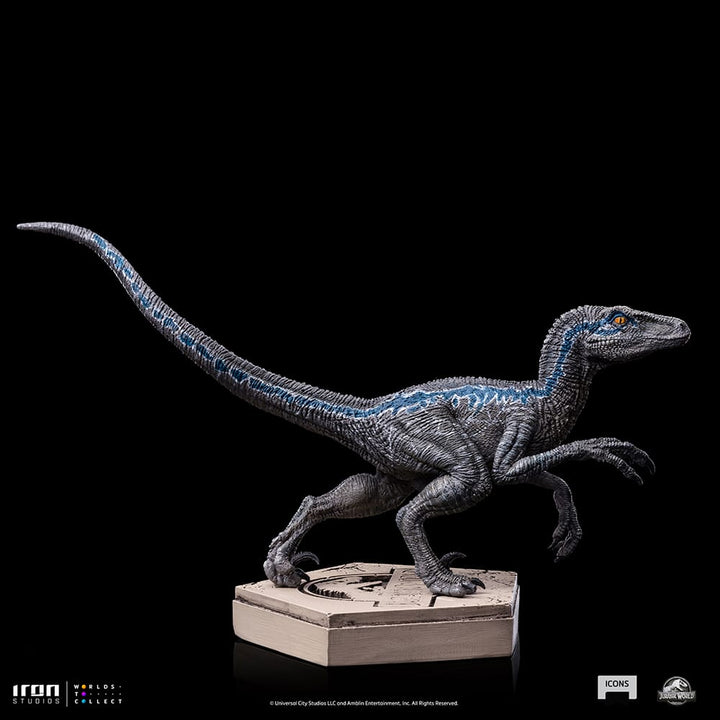 Iron Studios Jurassic World Icons Statue - Velociraptor Blue