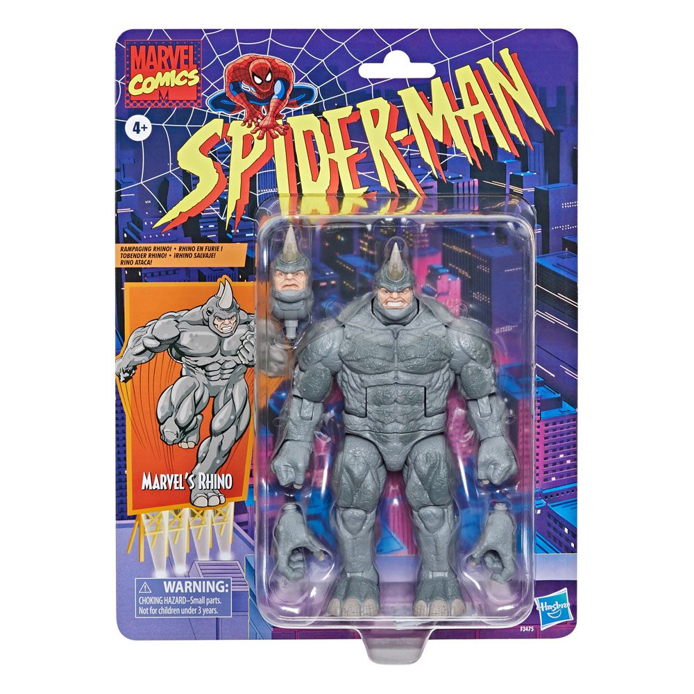Marvel Legends Spider-Man Retro Collection Deluxe Rhino Action Figure, Infinity Collectables , Uncategorized