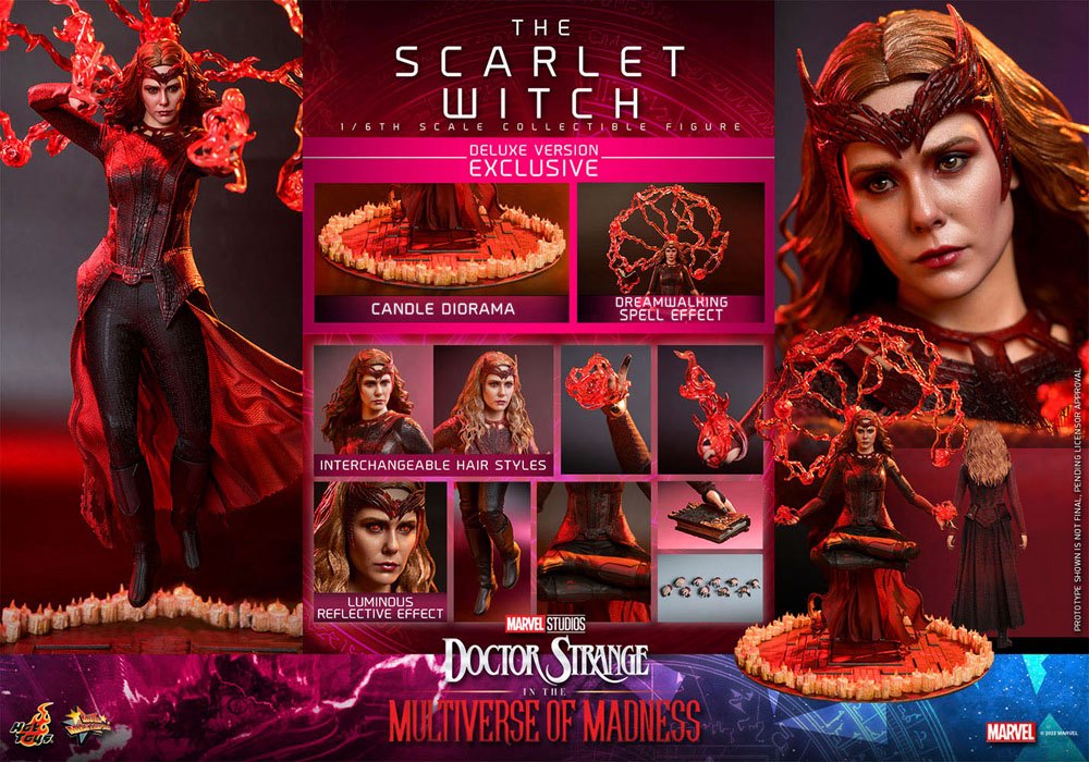Hot Toys Doctor Strange in the Multiverse of Madness Scarlet Witch Deluxe 1/6th Scale Figure, Infinity Collectables , Uncategorized