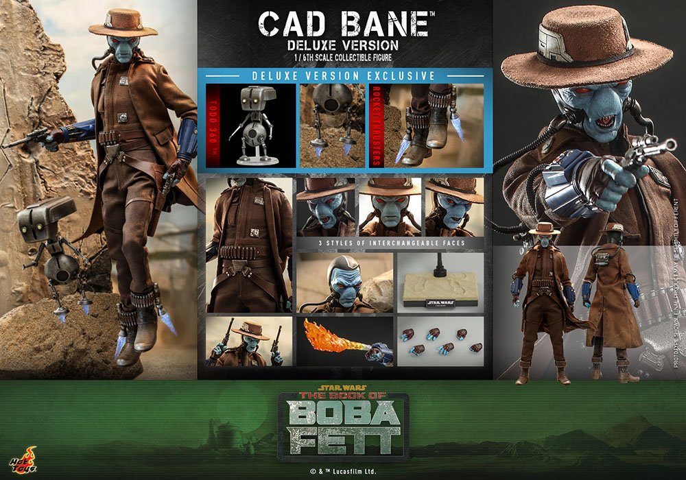 Hot Toys Star Wars 1/6 Scale The Book of Boba Fett Action Figure - Cad Bane (Deluxe Version), Infinity Collectables