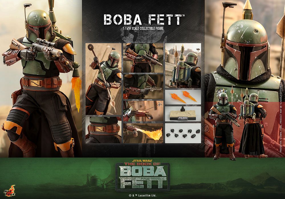 Hot Toys Star Wars 1/6 Scale The Book of Boba Fett Action Figure - Boba Fett, Infinity Collectables
