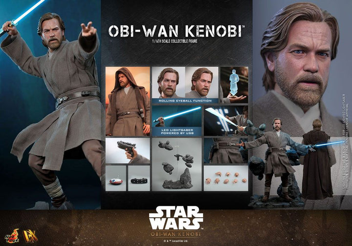 Hot Toys 1/6 Star Wars Obi-Wan Kenobi: Obi-Wan Kenobi Action Figure, Infinity Collectables , Uncategorized