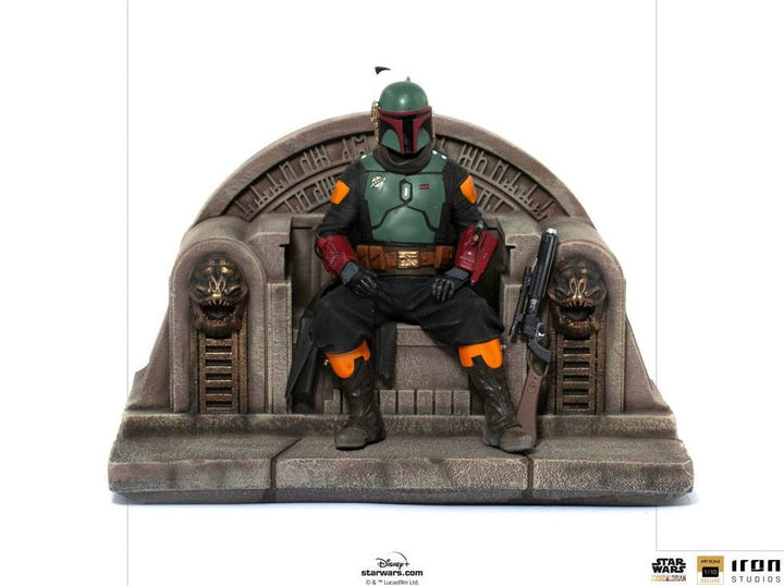 Iron Studios Star Wars The Mandalorian 1/10 Deluxe Art Scale Statue Boba Fett on Throne