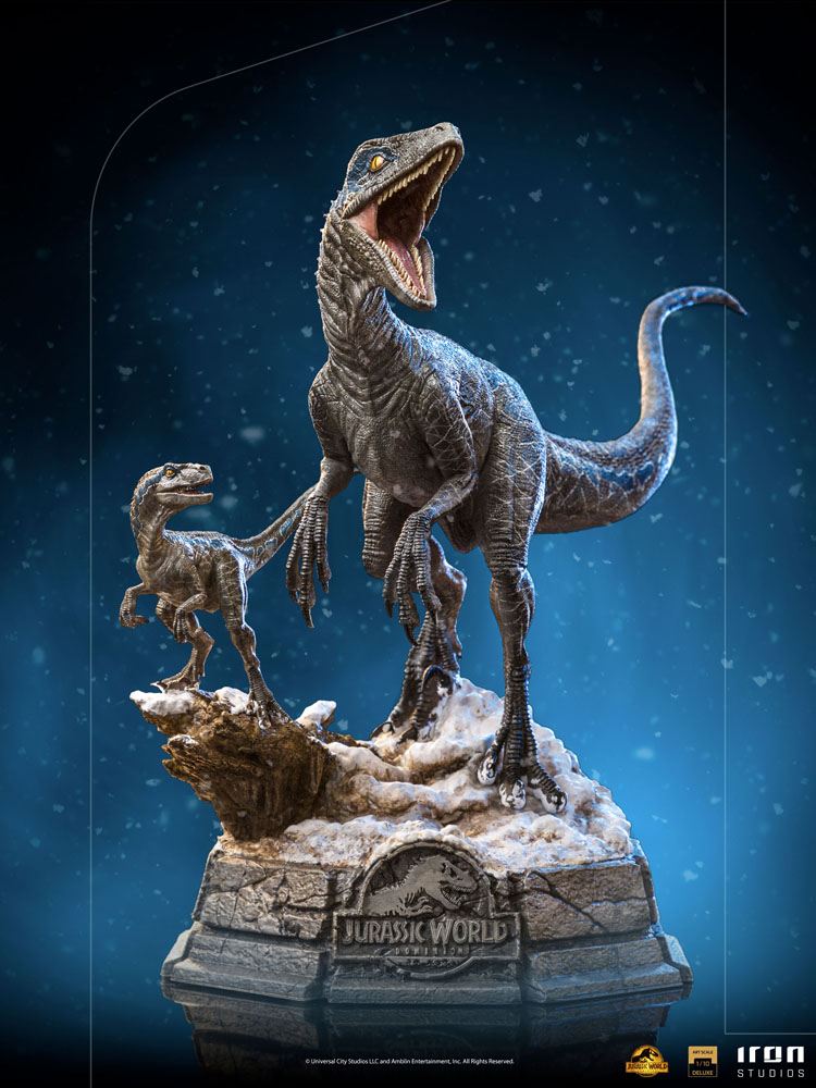 Iron Studios 1/10 Art Scale Statue Jurassic World Dominion Deluxe Blue and Beta, Infinity Collectables