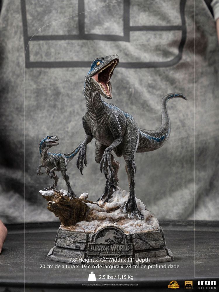 Iron Studios 1/10 Art Scale Statue Jurassic World Dominion Deluxe Blue and Beta, Infinity Collectables