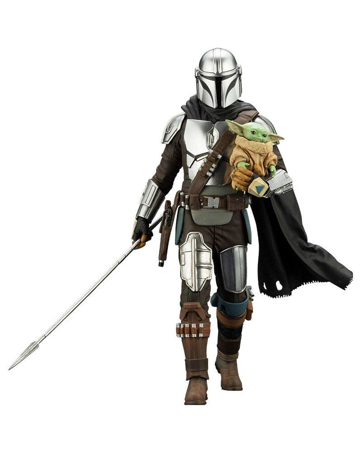 Kotobukiya The Mandalorian ARTFX Statue - The Mandalorian & Grogu with Beskar Staff