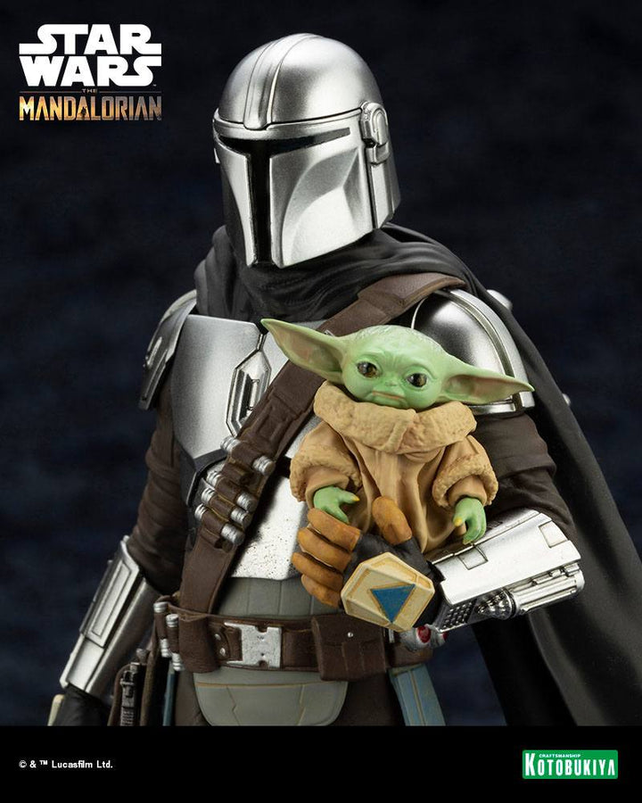 Kotobukiya The Mandalorian ARTFX Statue - The Mandalorian & Grogu with Beskar Staff