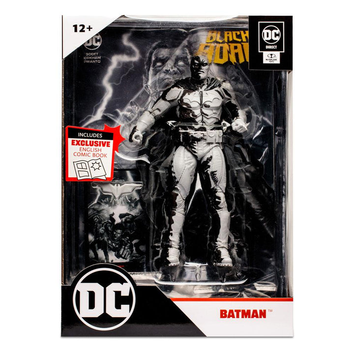 McFarlane DC Direct Black Adam Batman Line Art Variant 7 Inch Action Figure with Comic SDCC Variant, Infinity Collectables