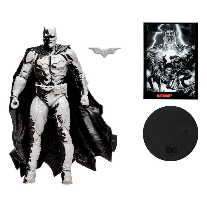 McFarlane DC Direct Black Adam Batman Line Art Variant 7 Inch Action Figure with Comic SDCC Variant, Infinity Collectables