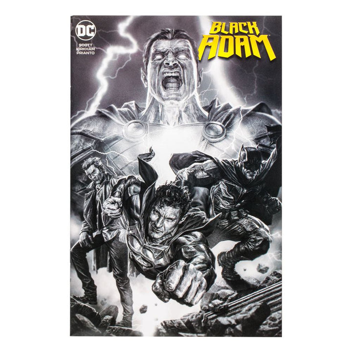 McFarlane DC Direct Black Adam Batman Line Art Variant 7 Inch Action Figure with Comic SDCC Variant, Infinity Collectables