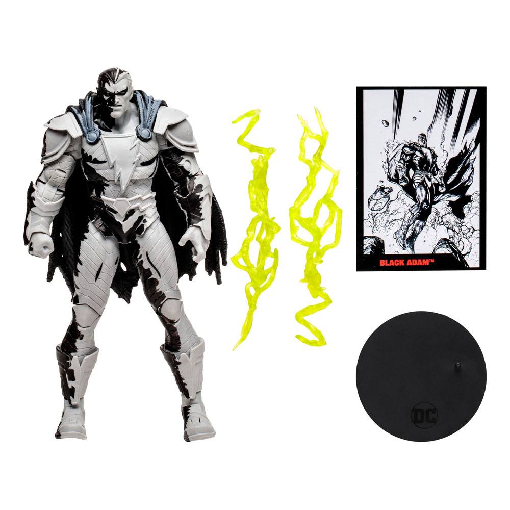 McFarlane DC Direct Page Punchers Action Figure Black Adam with Black Adam Comic (Line Art Variant)