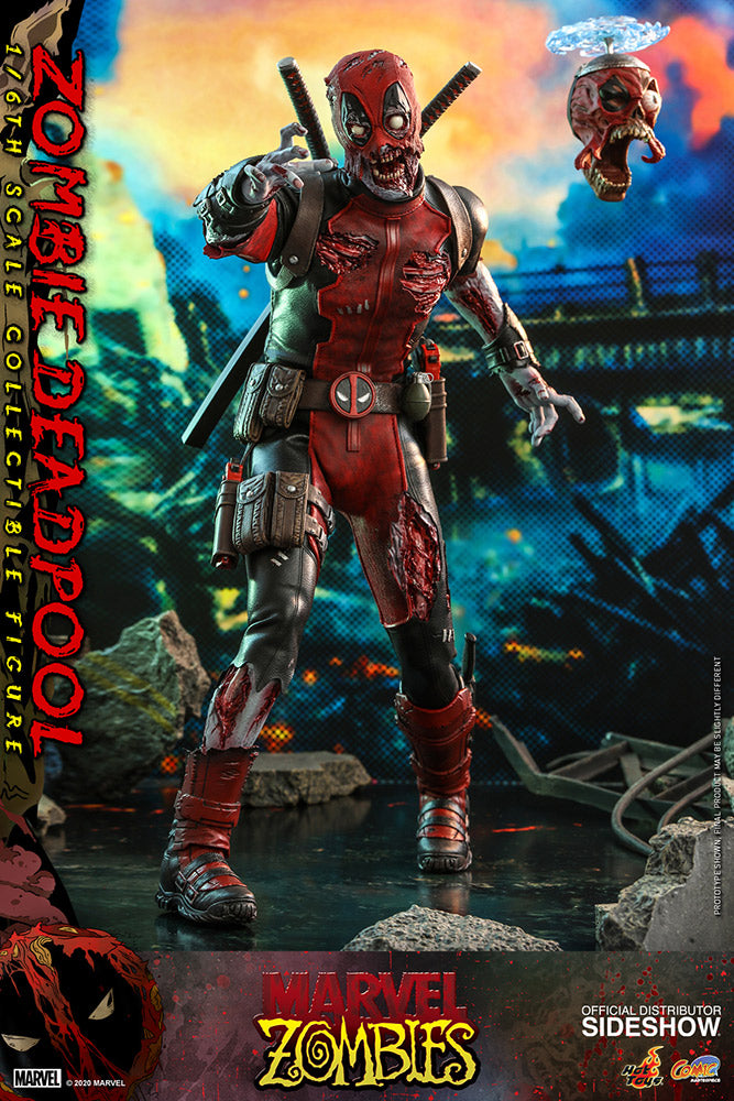 Hot Toys Marvel Zombies Comic Masterpiece 1/6 Zombie Deadpool Action Figure, Infinity Collectables