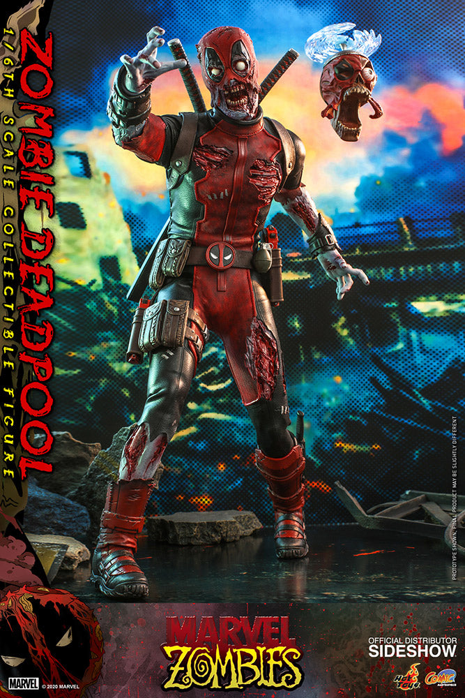 Hot Toys Marvel Zombies Comic Masterpiece 1/6 Zombie Deadpool Action Figure, Infinity Collectables