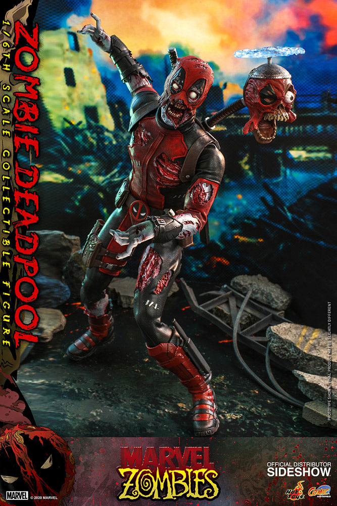 Hot Toys Marvel Zombies Comic Masterpiece 1/6 Zombie Deadpool Action Figure, Infinity Collectables