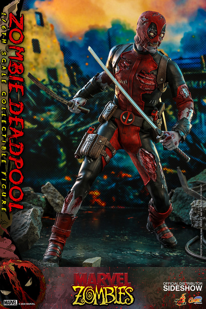 Hot Toys Marvel Zombies Comic Masterpiece 1/6 Zombie Deadpool Action Figure, Infinity Collectables