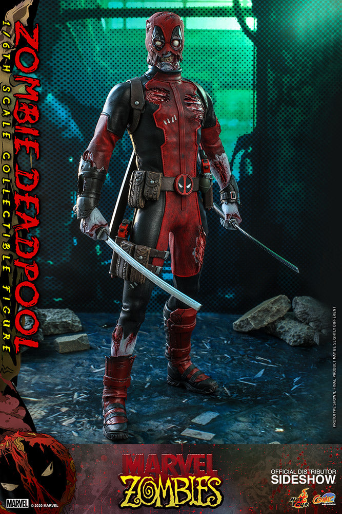 Hot Toys Marvel Zombies Comic Masterpiece 1/6 Zombie Deadpool Action Figure, Infinity Collectables