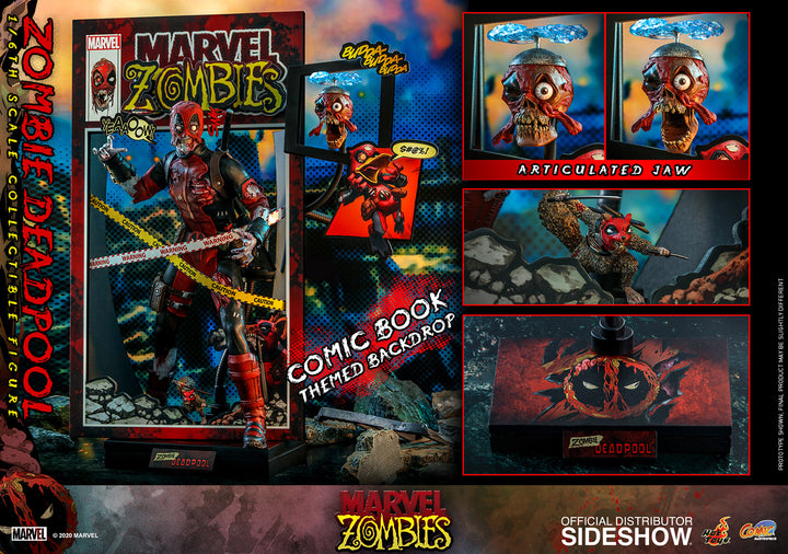 Hot Toys Marvel Zombies Comic Masterpiece 1/6 Zombie Deadpool Action Figure, Infinity Collectables