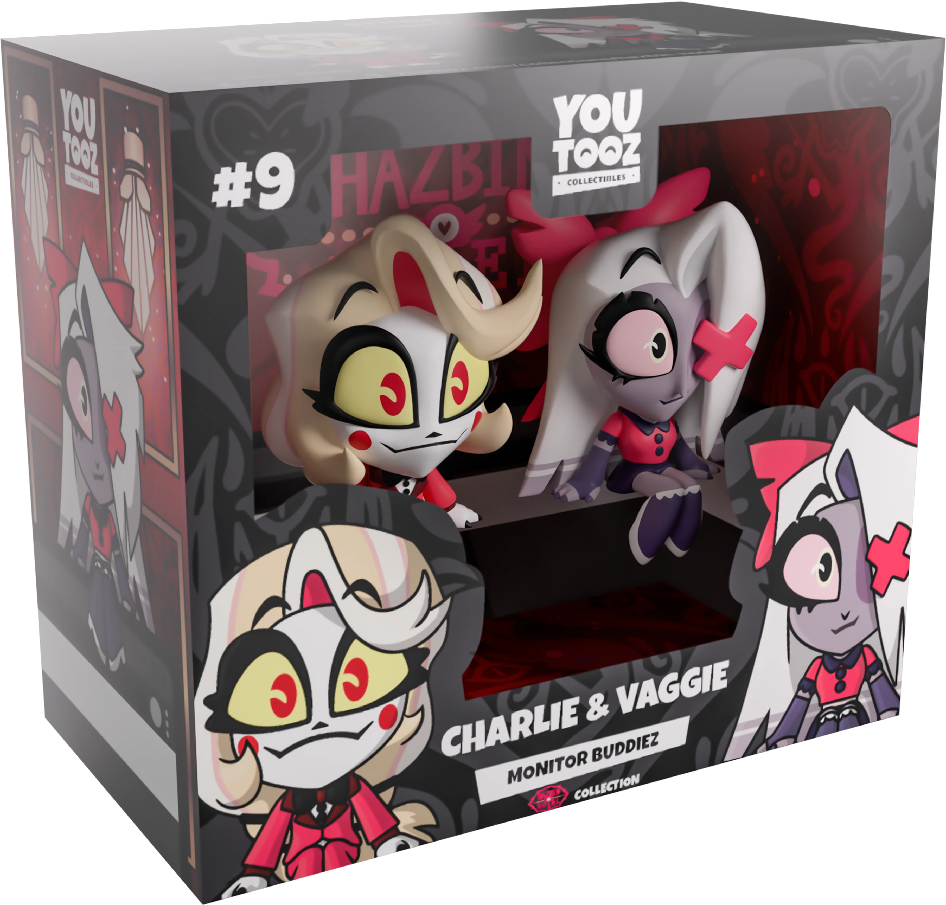 Youtooz Hazbin Hotel Charlie and Vaggie Monitor Buddiez Figures