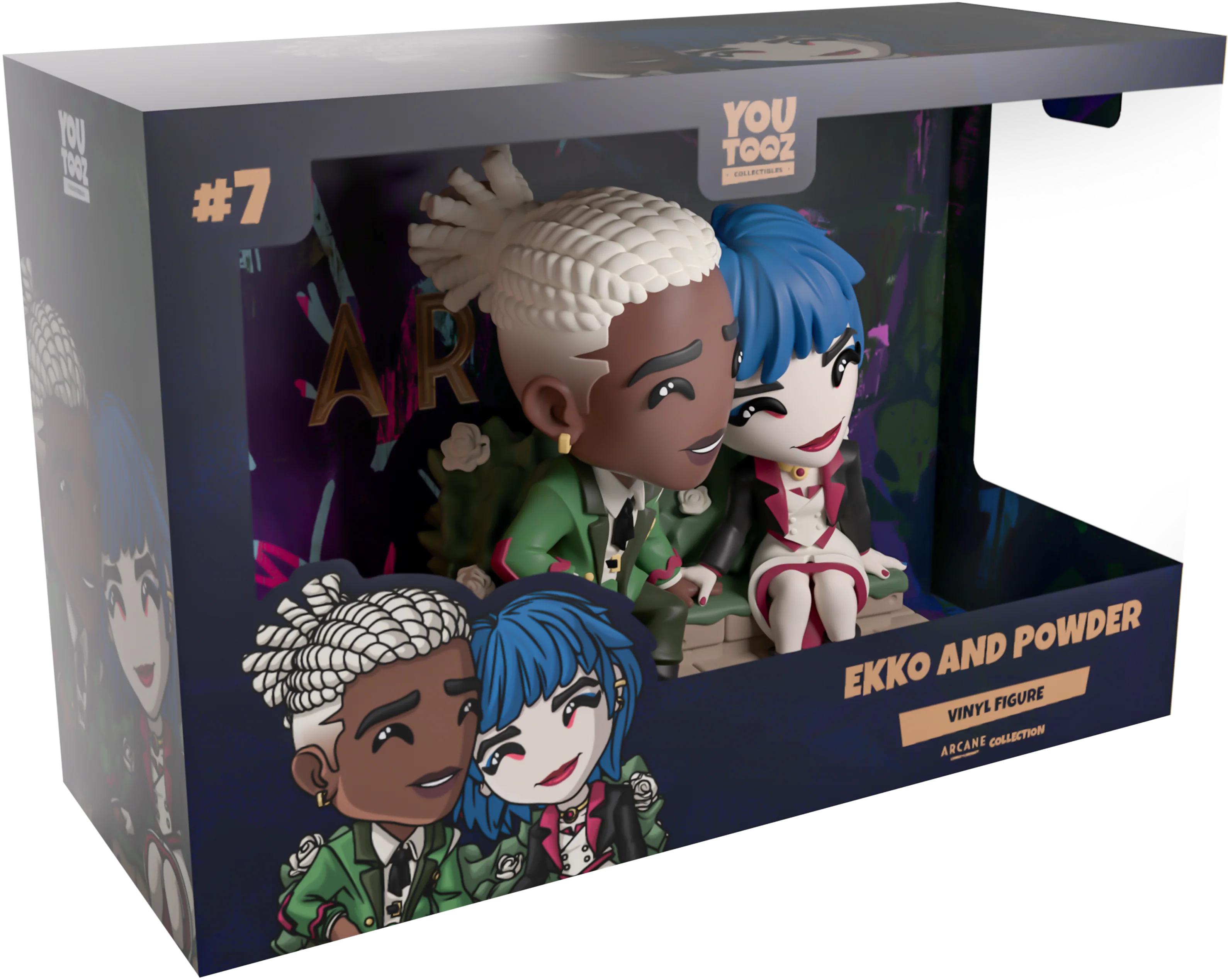 Youtooz Vi Caitlyn Ekko Powder Arcane Vinyl Figures 2 Pack Bundle