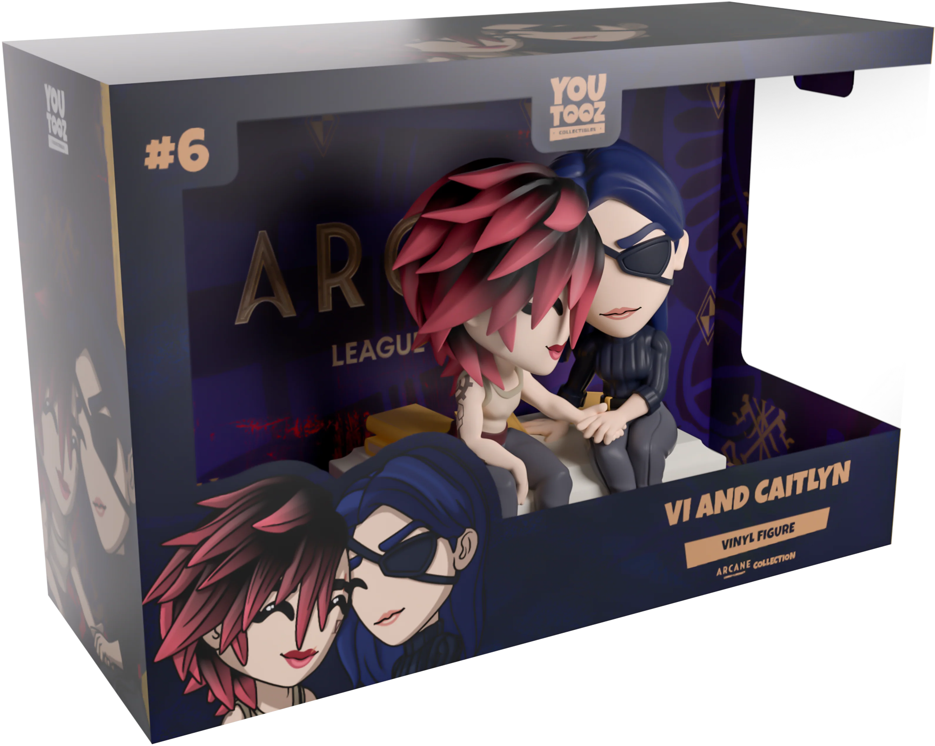 Youtooz Vi Caitlyn Ekko Powder Arcane Vinyl Figures 2 Pack Bundle