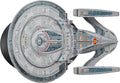 U.S.S Andromeda-Class Federation Exploration Cruiser NCC-92100 Starship Model Diecast Ship STO (Eaglemoss / Star, side angle