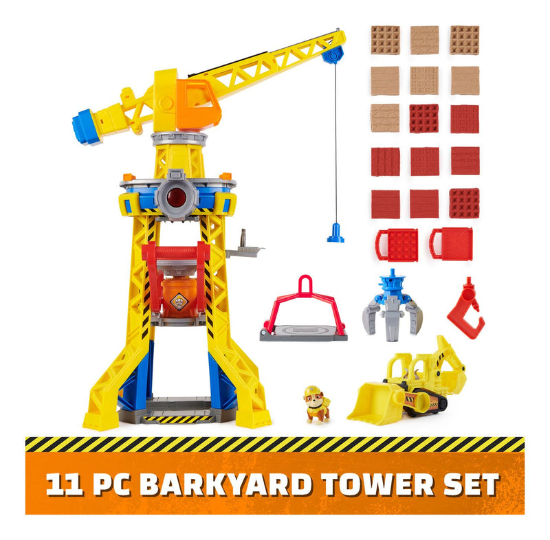 Rubble & Crew Barkyard Crane Tower, in display