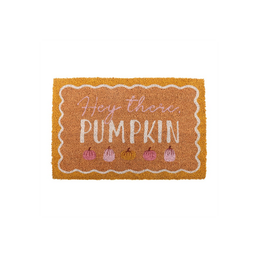 Natural Hey There Pumpkin Doormat, alternate view