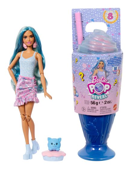 Barbie Pop Reveal Treat Series Cool Cupcake Theme Doll