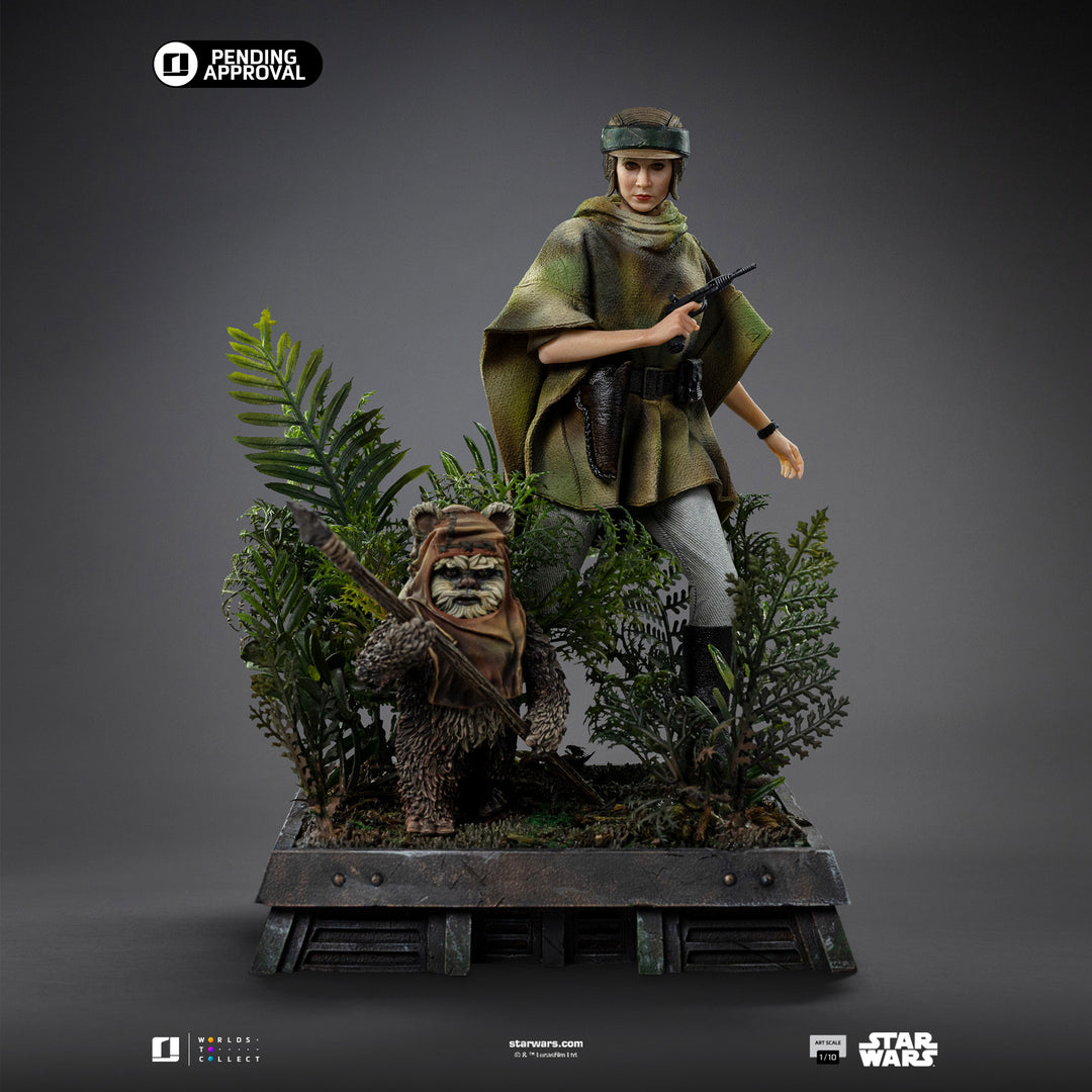 Iron Studios Star Wars: Return of the Jedi Leia and Wicket 1/10 Art Scale Limited Edition Statue