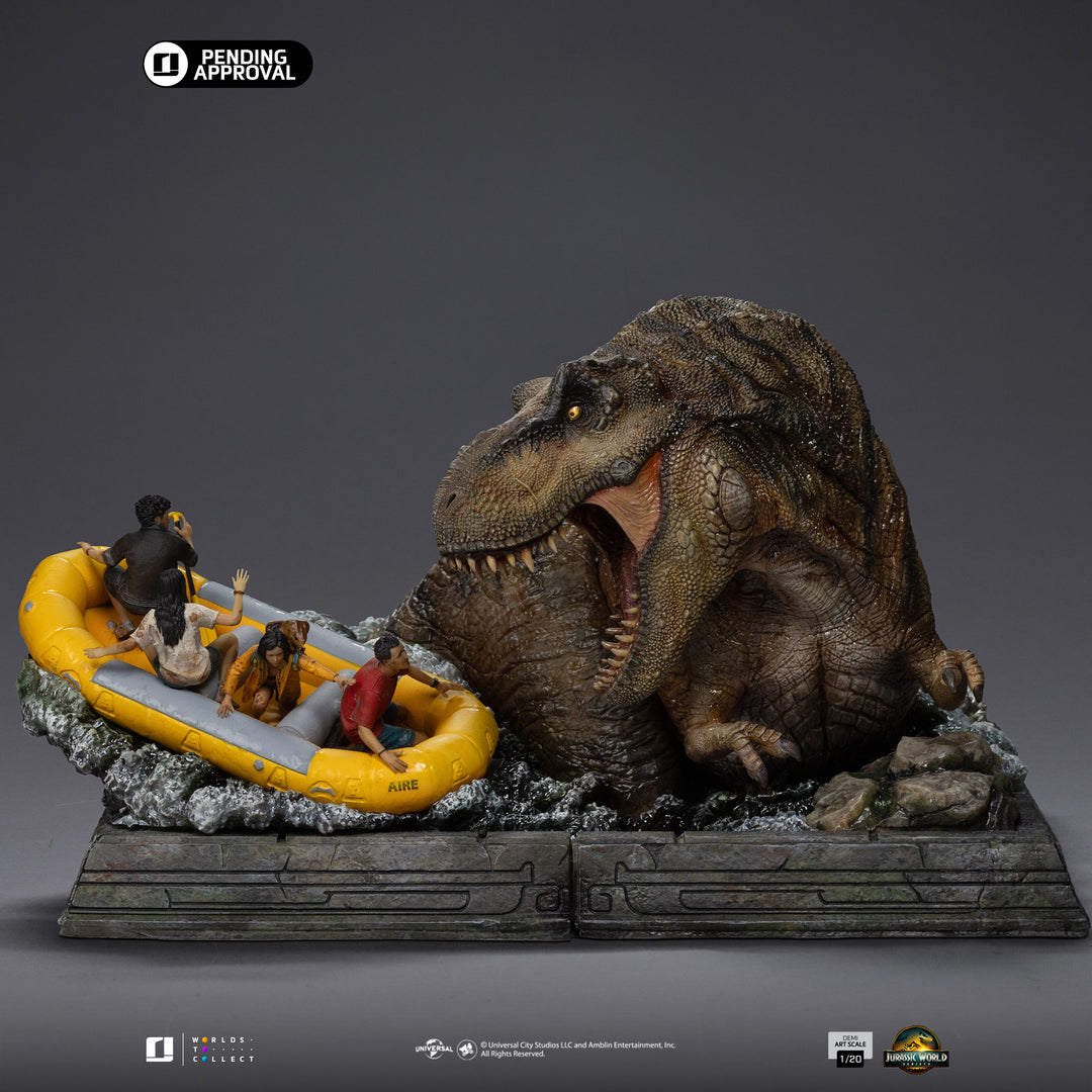 Iron Studios Jurassic World Rebirth T-Rex River Attack 1/20 Scale Art Scale Statue