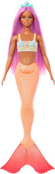 Barbie Core Mermaid Doll (Peach Tail & Purple Hair)