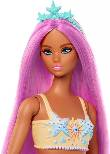 Barbie Core Mermaid Doll (Peach Tail & Purple Hair) - Image 2