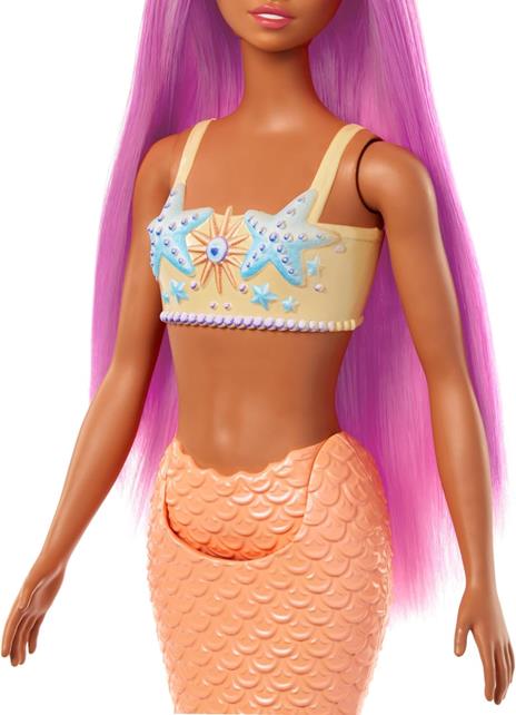 Barbie Core Mermaid Doll (Peach Tail & Purple Hair) - Image 3