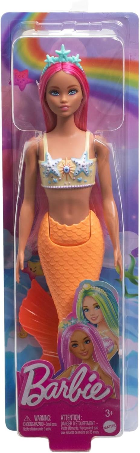 Barbie Core Mermaid Doll (Peach Tail & Purple Hair) - Image 5