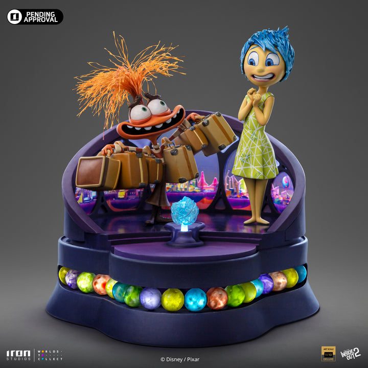 Iron Studios Disney Inside Out 2 Joy and Anxiety 1/10 Deluxe Art Scale Limited Edition Statue