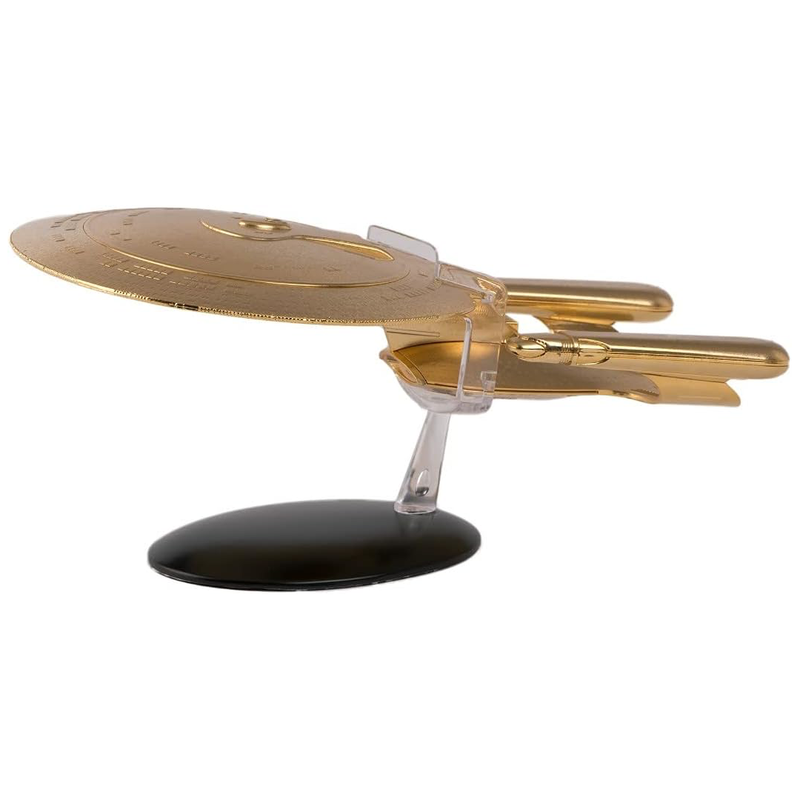 Gold U.S.S. Enterprise NCC-1701-D (Galaxy class) Model Die Cast Ship XL EDITION (Eaglemoss / Star Trek), alternate view